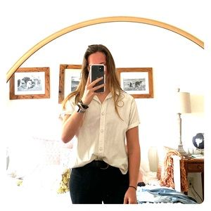 Gap Button Down Striped Top